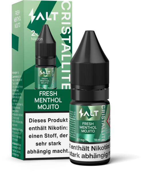Salt Cristallite Liquid 10ml - Fresh Menthol Mojito - 20mg/ml Nikotinstärke