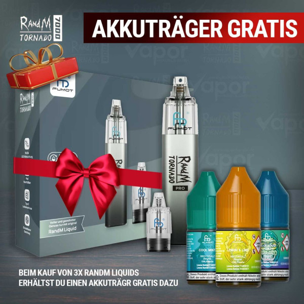 3x RandM Liquid + RandM Tornado Pro Black Gratis