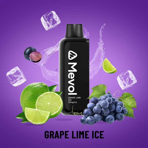 Mevol S7000 Grape Lime lce 2ml Pod + 10ml E-Liquid Tank