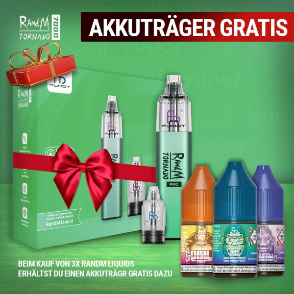 3x RandM Liquid + RandM Tornado Pro Green Gratis