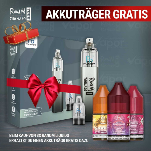 3x RandM Liquid + RandM Tornado Pro Black Gratis