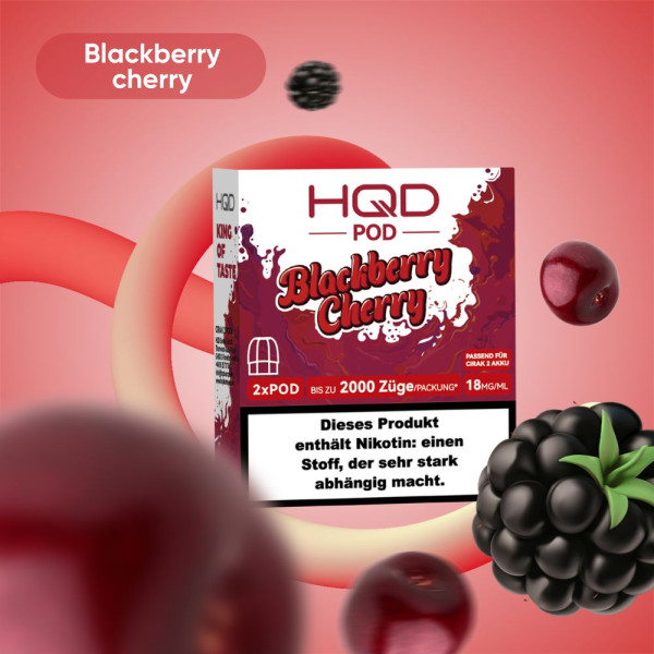 HQD Cirak 2 - Blackberry Cherry - 2 x 2 ml Prefilled Pods (18 mg/ml Nikotingehalt)