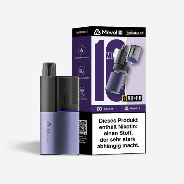 Mevol S Pod Kit + 0ml Pod - Farbe: Magenta Nebel - 800 mAh