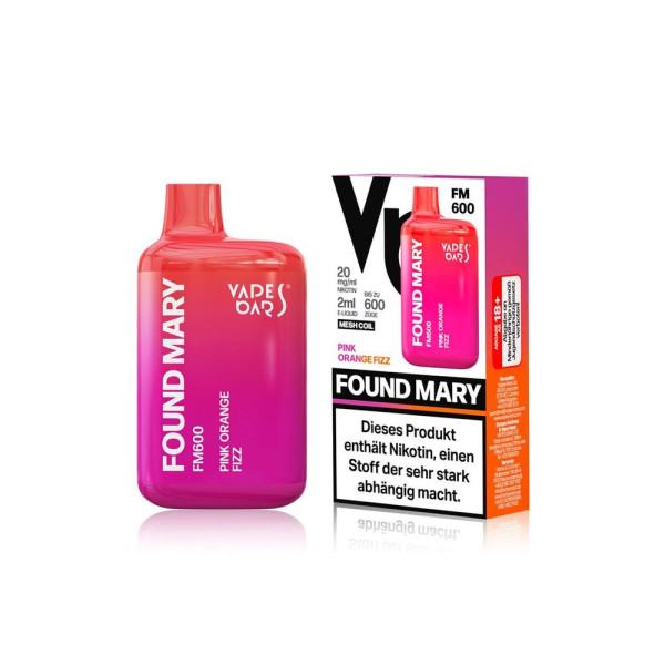 Found Mary FM600 - Pink Orange Fizz 20mg Nikotingehalt
