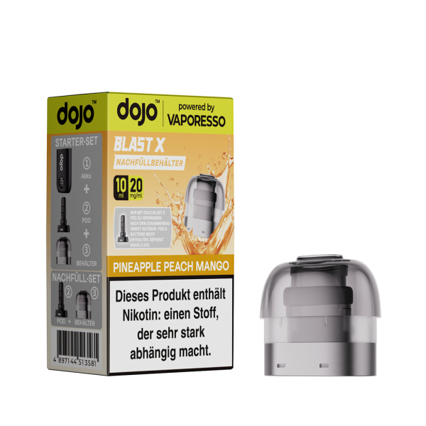 Dojo Blast X Pod 10ml - Pineapple Peach Mango - 20mg/ml Nikotingehalt