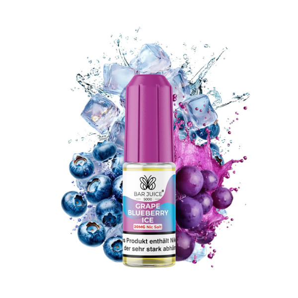 Bar Juice 5000 Nikotinsalz Liquid 10 ml Grape Blueberry Ice