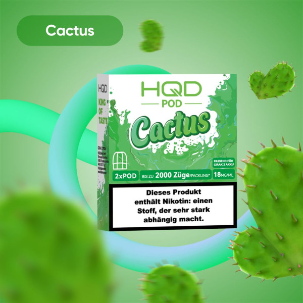 HQD Cirak 2 - Cactus - 2 x 2 ml Prefilled Pods (18 mg/ml Nikotingehalt)