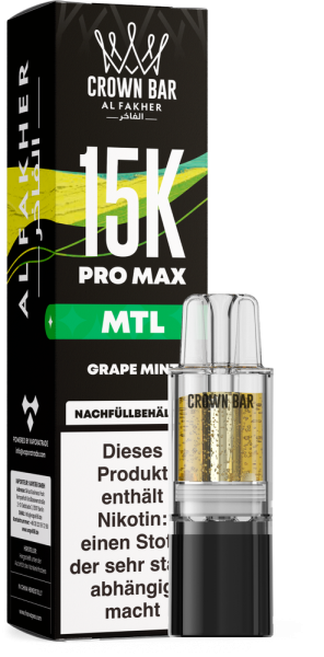 Al Fakher 15K PRO MAX Pod - Grape Mint - MTL