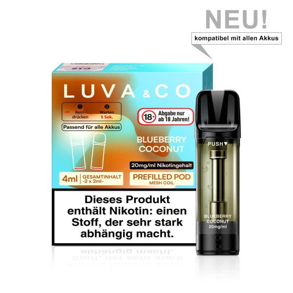 Luva & Co Pods - Blueberry Coconut 20mg Nikotin 2er Pack