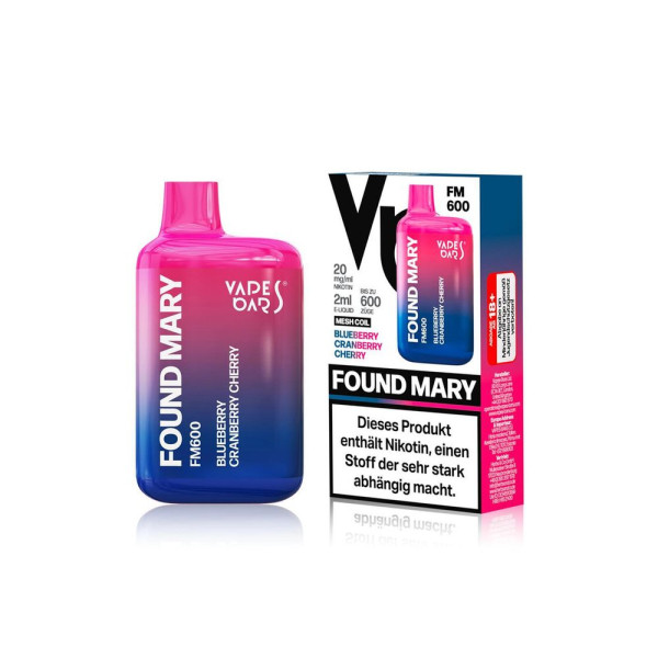 Found Mary FM600 - Blueberry Cranberry Cherry 20mg Nikotingehalt