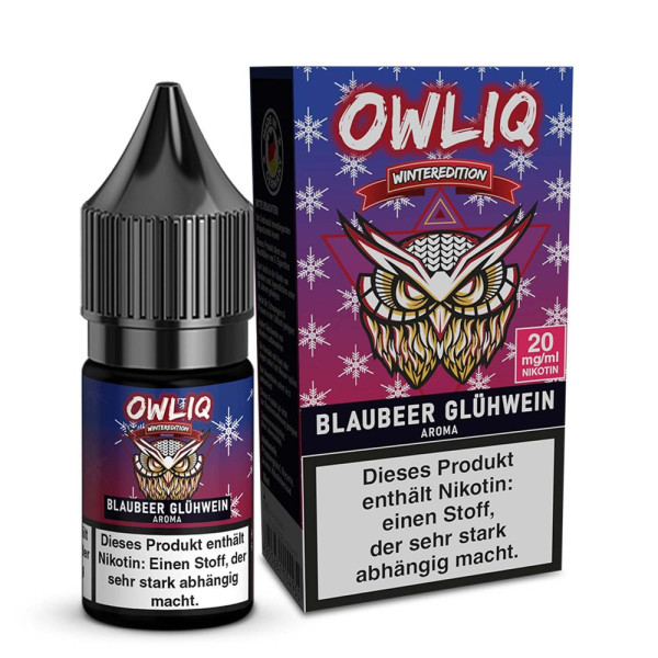 OWLIQ Nikotinsalz Liquid - Blaubeere Glühwein - 10ml