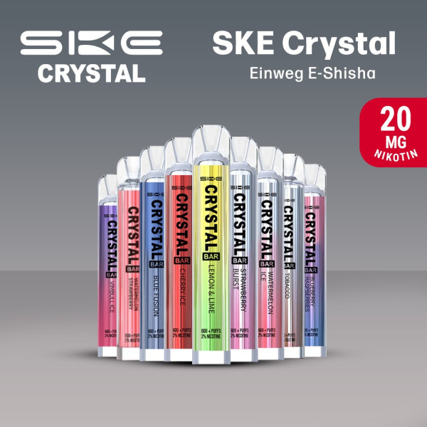 SKE Crystal Bar 600 - 20mg Nikotin - Alle Sorten