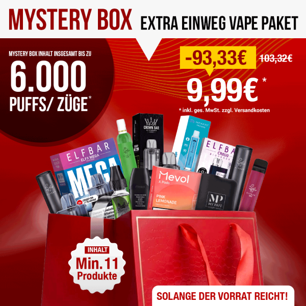 Mystery Tüte - Einweg Set Paket