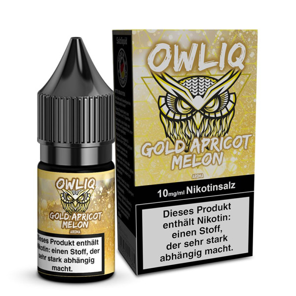 OWLIQ Nikotinsalz Liquid - Gold Apricot Melon - 10ml