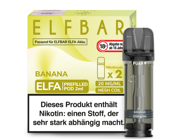 ELFBAR ELFA Banana 20mg Nikotin 2er Pack