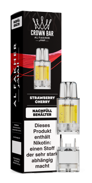 Al Fakher 12K PRO MAX Pod - Strawberry Cherry - 20mg Nikotingehalt