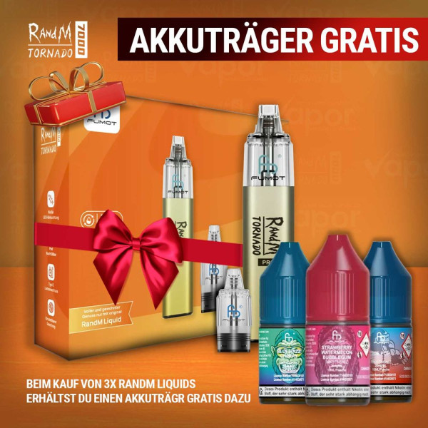 3x RandM Liquid + RandM Tornado Pro Yellow Gratis