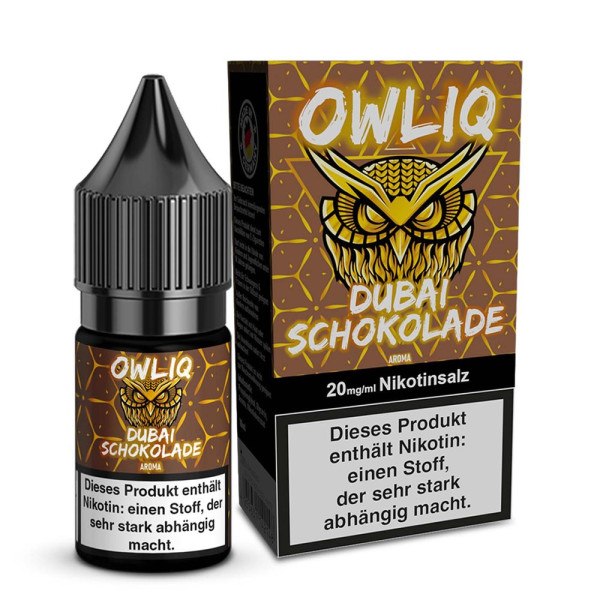OWLIQ Nikotinsalz Liquid - Dubai Schokolade - 10ml