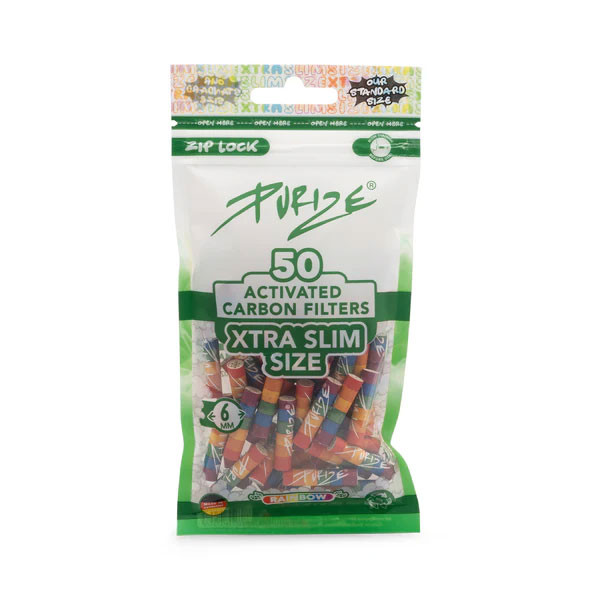 Purize Aktivkohlefilter XTRA Slim - Size 5,9mm - Rainbow - 50 Stück