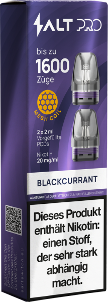 SALT Pro Pod - Blackcurrant - 20mg Nikotingehalt - 2er Pack