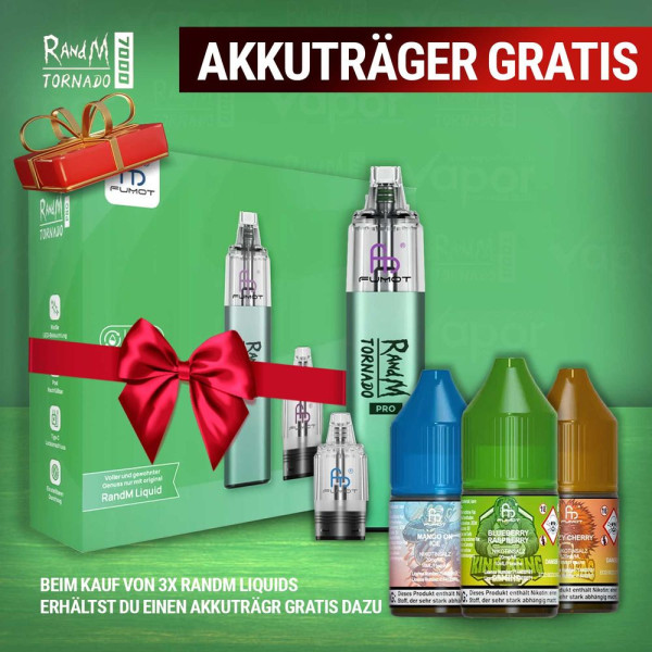 3x RandM Liquid + RandM Tornado Pro Green Gratis