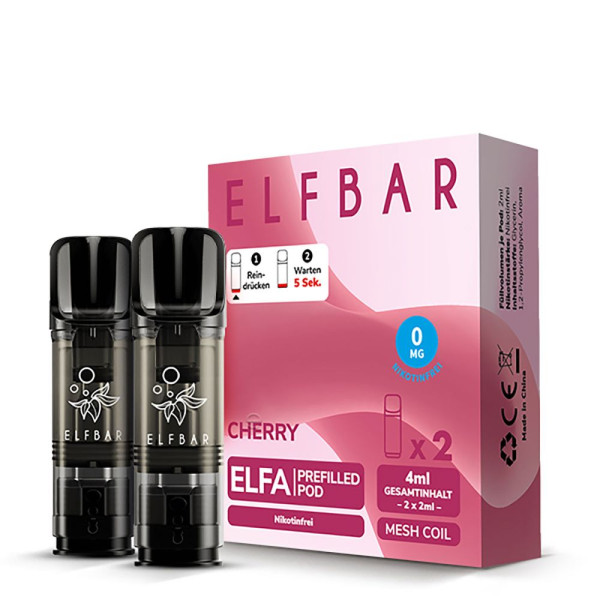 ELFBAR ELFA Cherry 0mg Nikotin 2er Pack