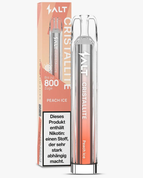 Salt Cristallite Peach Ice 20mg/ml Einweg E-Zigarette