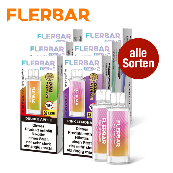 Flerbar Pods - 20mg Nikotin - 2er Pack - Alle Sorten