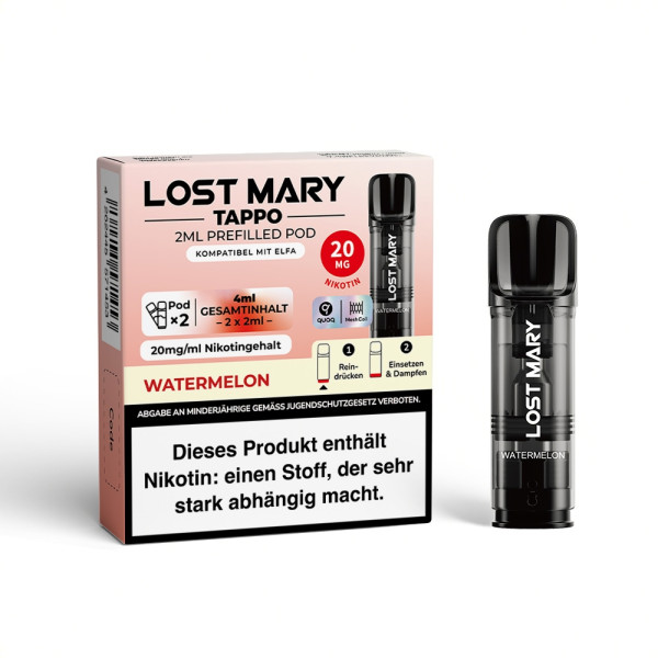 Lost Mary Tappo Watermelon 20mg Nikotin 2er Pack - Prefilled Pod