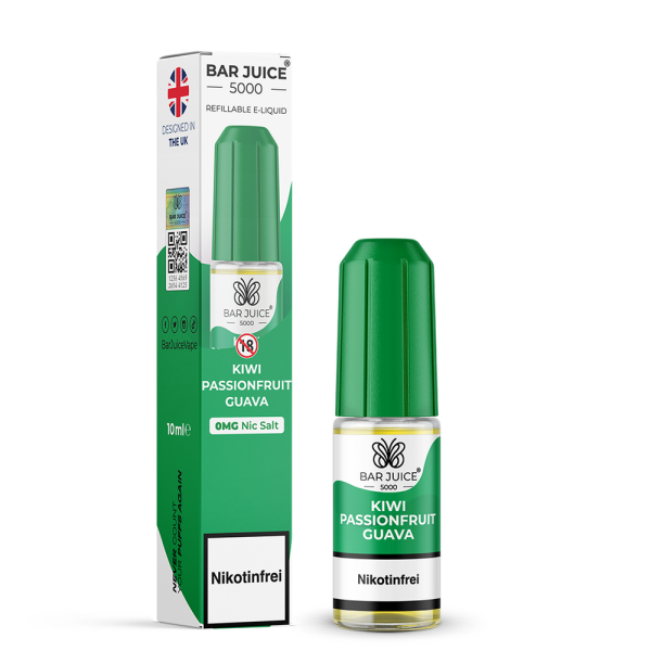 Bar Juice 5000 Nikotinsalz Liquid 10 ml Kiwi Passionfruit Guava
