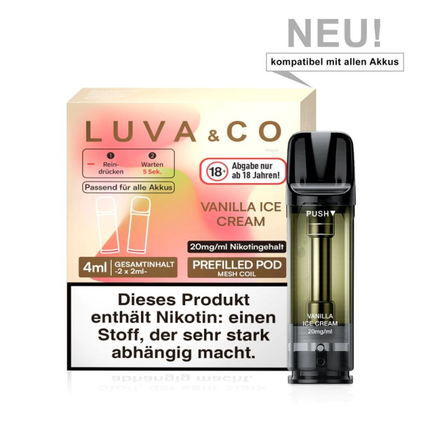 Luva & Co Pods - Vanilla Ice Cream 20mg Nikotin 2er Pack