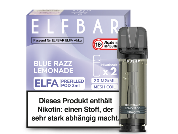 ELFBAR ELFA Blue Razz Lemonade 20mg Nikotin 2er Pack