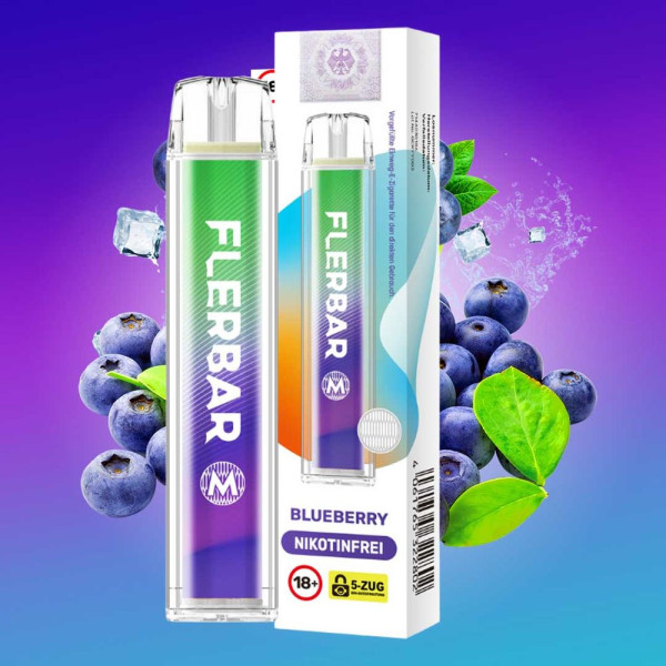 Flerbar M – Blueberry 0mg Nikotin