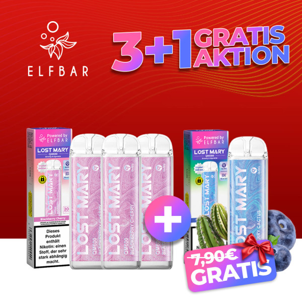 ELFBAR Lost Mary QM600 3+1 Aktion