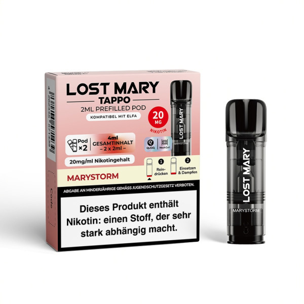 Lost Mary Tappo Marystorm 20mg Nikotin 2er Pack - Prefilled Pod