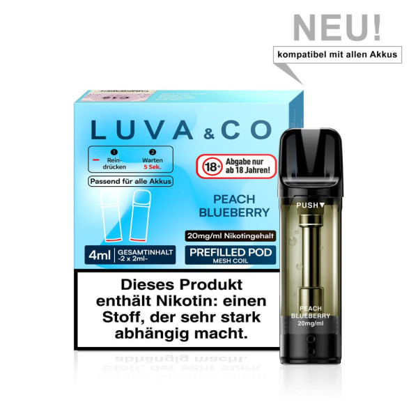 Luva & Co Pods - Peach Blueberry 20mg Nikotin 2er Pack
