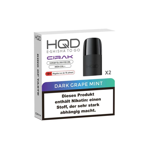 HQD Cirak - Dark Grape Mint - 2 x 2 ml Prefilled Pods (18 mg/ml Nikotingehalt)