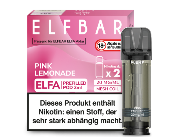 ELFBAR ELFA Pink Lemonade 20mg Nikotin 2er Pack