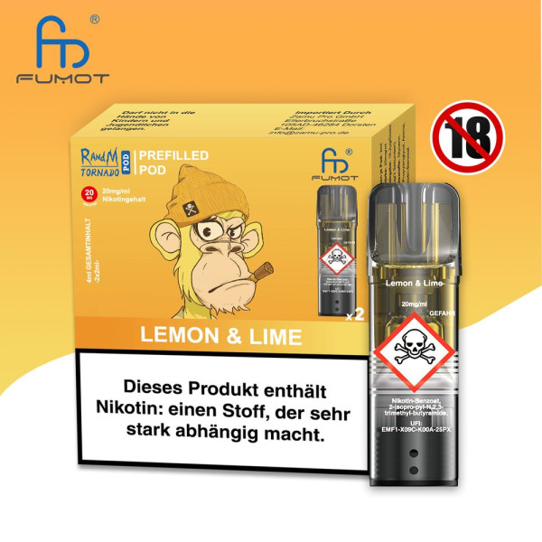 RandM Tornado Lemon Lime 20mg Nikotin 2er Pack