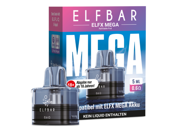 ELFBAR ELFX MEGA Leerpod 5ml und 10ml Tankvolumen