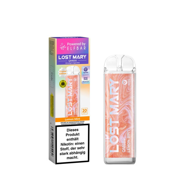 ELFBAR Lost Mary QM600 - Lemon Mint 20mg Nikotin