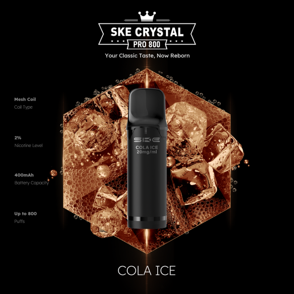SKE Crystal Pro 800 - Cola Ice - 20mg Nikotingehalt