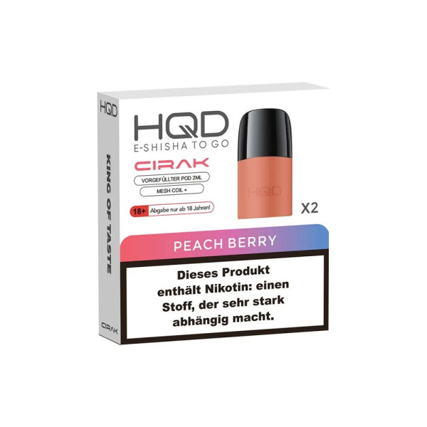 HQD Cirak - Peach Berry - 2 x 2 ml Prefilled Pods (18 mg/ml Nikotingehalt)