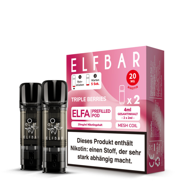 ELFBAR ELFA Triple Berries 20mg Nikotin 2er Pack