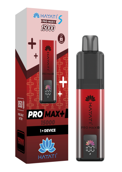 Hayati Pro Max+ 15K Akkuträger 850mAh Farbe: Red