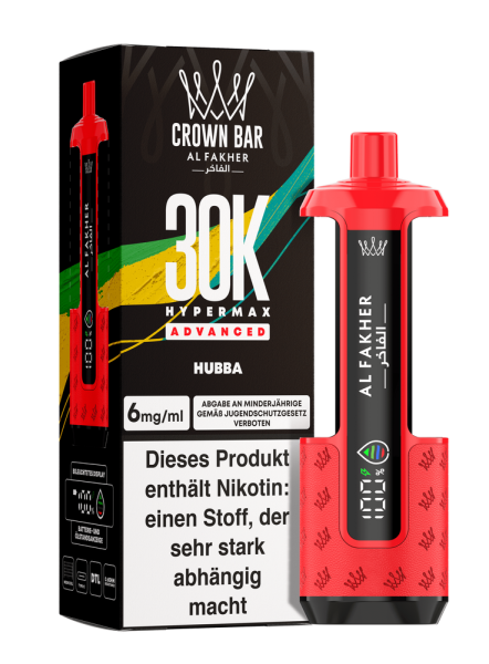 Al Fakher Hypermax Advanced 30K - Hubba - 6mg Nikotingehalt
