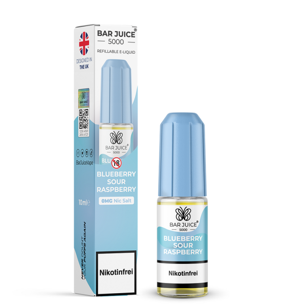 Bar Juice 5000 Nikotinsalz Liquid 10 ml Blueberry Sour Raspberry