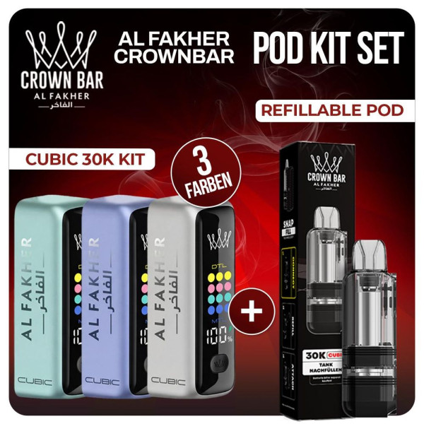 Al Fakher Cubic 30K Kit + Leerpod Set