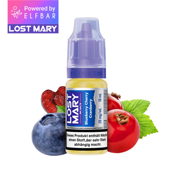ELFBAR LOST MARY Liquid (NicSalt) Blueberry Cherry Cranberry 10ml