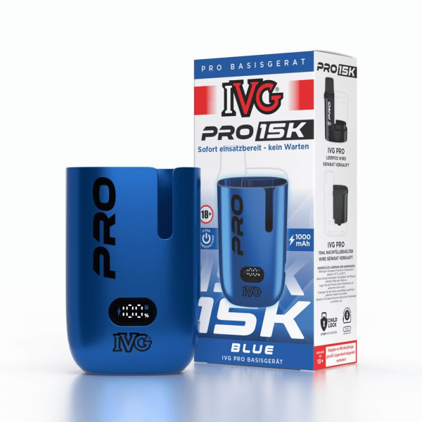 IVG Pro 15000 Akkuträger - 1500mAh - Blau